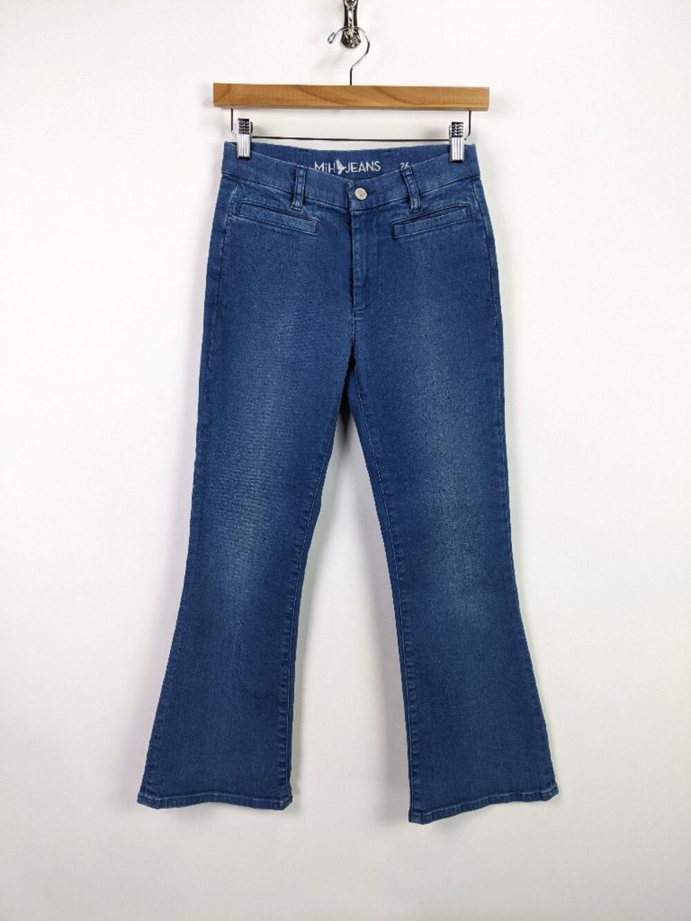 MiH The Monaco Jean Mid Rise Cropped Kick Flare Womens Size 26